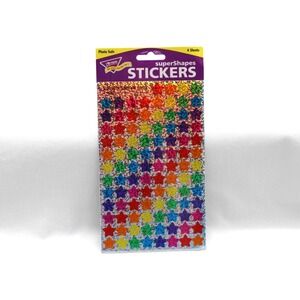 VTG Trend Colorful Sparkle Stars  T-46405 - 4 Sheets NEW Sealed